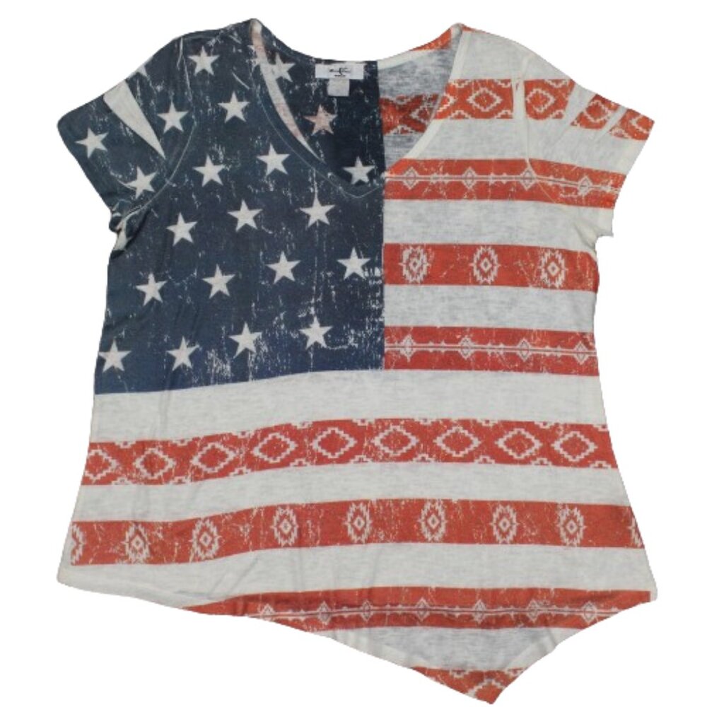 2X American Flag Tee
